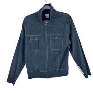 Nike Vintage Black Double Zip Up‎ Jacket Large